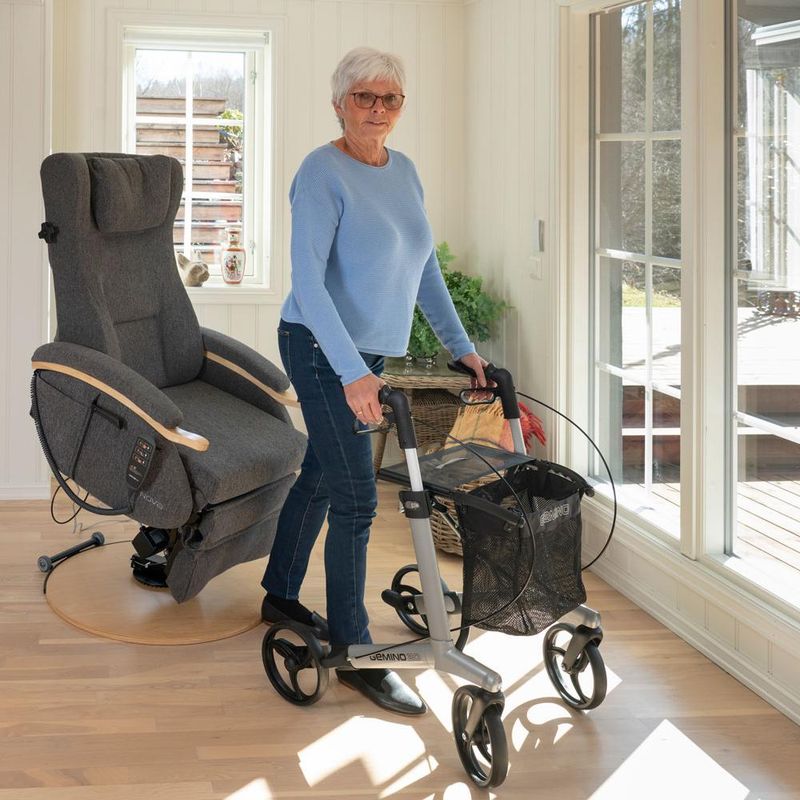 NOVA 30 SMAL - stoff, grå, 3-motor og sving